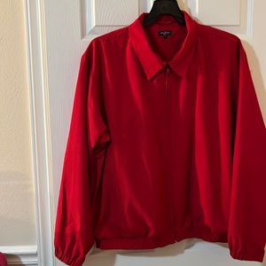 Alan Flusser Red Golf Windbreaker Size Large